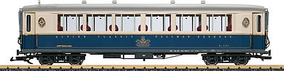 LGB 36658 G Scale 2-Car Set - Ready to Run -- Rhaetian Railways RhB Pullman Express (Era II, blue, white, silver)