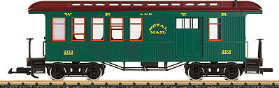 LGB 36816 G Scale Wood Combine - Ready to Run -- White Pass & Yukon #203 (green, brown)