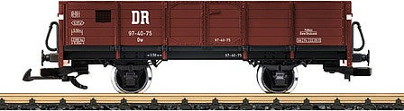 LGB 40033 G Scale 2-Axle Wood Gondola - Ready to Run -- Rugen Baderbahn RuBB - German State Railroad DR (Era VI, Boxcar Red)
