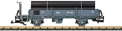 LGB 40092 G Scale Type M1 Gondola w/Brakeman's Platform - Ready to Run -- Rhaetian Railway RhB (Era III, gray)