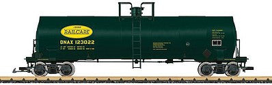LGB 40871 G Scale ACF Tank Car - Ready to Run -- Dana Railcare DNAX #123022 (green, yellow)