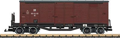 LGB 42639 G Scale Type GG 4-Axle Wood Boxcar - Ready to Run -- German State Railroad DB #2 (Era III, Boxcar Red)