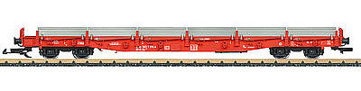 LGB 45921 G Scale Stake Car w/Log Truck Load - Ready to Run -- German Federal Railway (Era V, red)