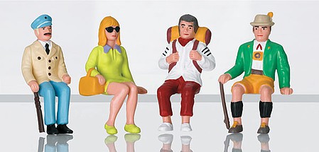 LGB 53007 G Scale Seated Tourists -- pkg(4)