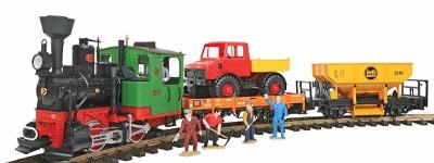 LGB 72403 G Scale Work Train Starter Set -- With Steam & Sound 120V