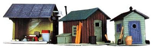 Life Like 1348 HO Scale Trackside Shanties -- Kit - 3 Different Shacks