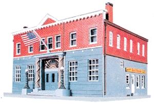 Life Like 1382 HO Scale Woodlawn Police Station -- Kit - 6-1/4 x 8-3/8" 15.9 x 21.3cm