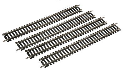 Life Like 3001 HO Scale 9" Straight Track pkg(4) -- Code 100 Nickel Silver