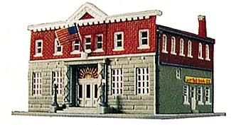 Life Like 7481 N Scale 5th Precinct Police Station -- Kit