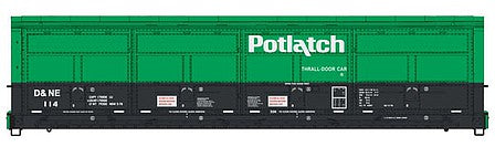 Walthers Proto 920-101930 HO Scale 56' Thrall All-Door Boxcar - Ready to Run -- Potlatch #114 (2-Tone Green)