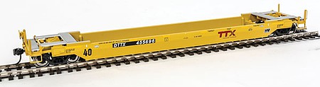 Walthers Proto 920-109125 HO Scale Gunderson Rebuilt All-Purpose 40' Well Car - Ready-to-Run -- TX DTTX #455696 (Forward Thinking Logo)