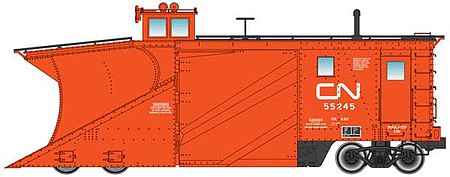 Walthers Proto 110024 HO Scale Russell Snowplow - Ready to Run -- Canadian National #55245 (red, Noodle Logo)