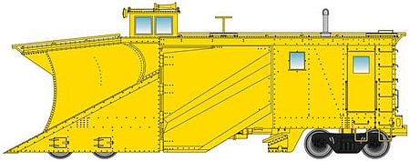 Walthers Proto 920-110028 HO Scale Russell Snowplow - Ready to Run -- Painted, Unlettered (yellow)