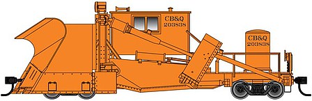 Walthers Proto 920-110119 HO Scale Jordan Spreader - Ready to Run -- Chicago, Burlington & Quincy #203838 (MOW orange)