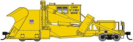 Walthers Proto 920-110120 HO Scale Jordan Spreader - Ready to Run -- Chicago & North Western(TM)-Union Pacific(R) X11961 (yellow)