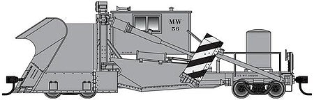 Walthers Proto 920-110124 HO Scale Jordan Spreader - Ready to Run -- Maintenance-of-Way #56 (silver, black)