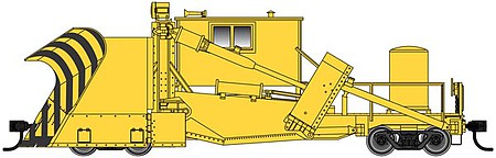 Walthers Proto 920-110126 HO Scale Jordan Spreader - Ready to Run -- Painted, Unlettered (yellow, black)