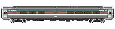 Walthers Proto 920-11240 HO Scale 85' Amfleet I Amcafe - Ready to Run -- Amtrak(R) (Phase II; Wide Red & Blue Stripes)
