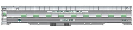Walthers Proto 15254 HO Scale 85' Pullman-Standard Regal Series 4-4-2 Sleeper - Ready to Run -- BNSF #64 Marias Pass, Business Train (Real Metal Finish)