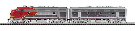 Walthers Proto 920-40920 HO Scale EMD F7A-B Set - LokSound 5 Sound & DCC -- Santa Fe #306L, 306A (Warbonnet, red, silver)