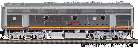Walthers Proto 920-40924 HO Scale EMD F7B - LokSound 5 Sound & DCC -- Santa Fe #308A (Warbonnet, red, silver)