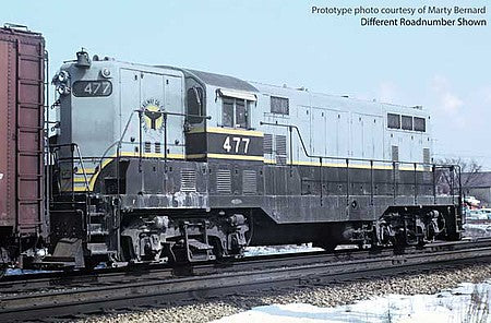 Walthers Proto 920-42401 HO Scale EMD GP7 - LokSound Select Sound and DCC -- Belt Railway of Chicago #475 (gray, black, yellow)