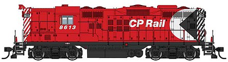 Walthers Proto 920-42701 HO Scale EMD GP9 Phase II - LokSound 5 Sound and DCC -- Canadian Pacific #8613 (Action Red, white, black, Multimark Logo)