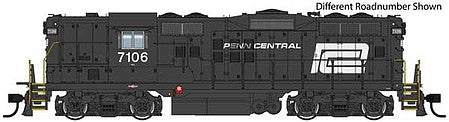 Walthers Proto 920-49708 HO Scale EMD GP9 Phase II High Short Hood - Standard DC -- Penn Central #7139 (black, white, Large Logo)