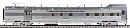 Walthers Proto 920-9601 HO Scale 85' Pulllman-Standard Baggage-Dormitory Transition Car -- Santa Fe (Real Metal Finish w/decals)