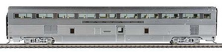 Walthers Proto 920-9602 HO Scale 85' Budd 68-Seat Step-Down Coach -- Santa Fe (Real Metal Finish w/decals)