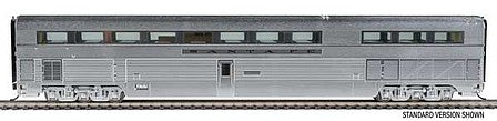 Walthers Proto 9623 HO Scale 85' Budd Hi-Level Diner -- Santa Fe #652 (Real Metal Finish)