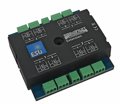 LokSound By ESU 51801 All Scale SwitchPilot V1.0 Extension -- 4 Twin Relays (DPDT) Output, 2A Each