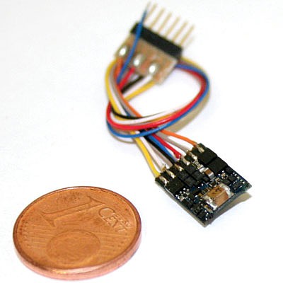 LokSound By ESU 54687 All Scale LokPilot Micro V4.0 DCC MM SX Control Decoder -- NEM651 6-Pin Plug with Wire Harness