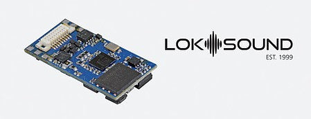 LokSound By ESU 58810 N Scale LokSound 5 Micro DCC-MM-SX-M4 Multi-Prototcol Sound and Control Decoder -- NEM652 8-Pin Plug, Wire Harness 11x15mm Speaker and Enclosure, Blank Sound F