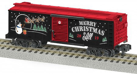Lionel 1919320 S Scale Boxcar - Ready to Run - American Flyer -- 2019 Christmas Car