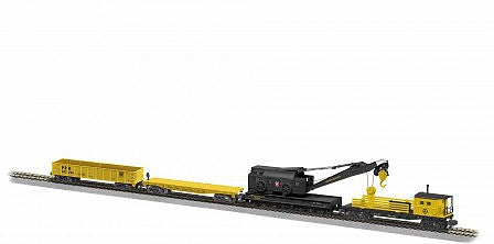 Lionel 1919390 S Scale Pennsylvania Railroad Wreck Train Add-On Car Set with Crane - American Flyer -- Pennsylvania Railroad