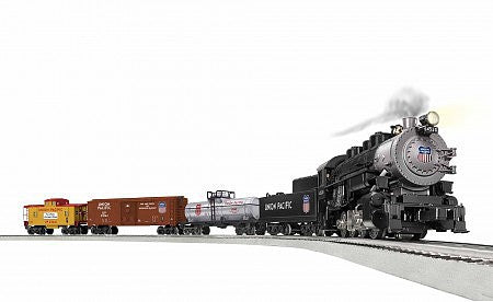 Lionel 1923040 O Scale Union Pacific Flyer Steam Freight Set - 3-Rail - LionChief Bluetooth -- Union Pacific 0-8-0, 3 Cars, FasTrack Oval, Remote Control