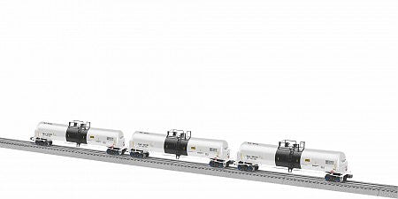 Lionel 1926800 O Scale 30,000-Gallon Tank Car 3-Pack - 3-Rail - Ready to Run -- Trinity Industries Leasing TILX Set 2 (white)