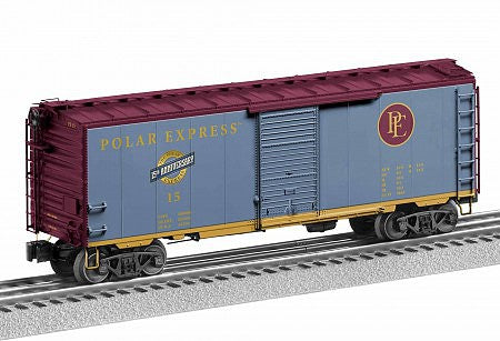 Lionel 1926820 O Scale PS-1 40' Boxcar with FreightSounds - 3-Rail - Ready to Run -- Polar Express 15 (15th Anniversary Scheme)