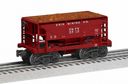 Lionel 1928180 O Ore Car 6-Pack - 3-Rail - Ready to Run -- Erie Mining Co. (Boxcar Red)