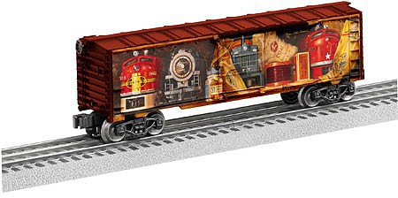 Lionel 1938030 O Scale Steel Boxcar - 3-Rail - Ready to Run -- Angela Trotta Thomas Well Stocked Shelves (full color painting)