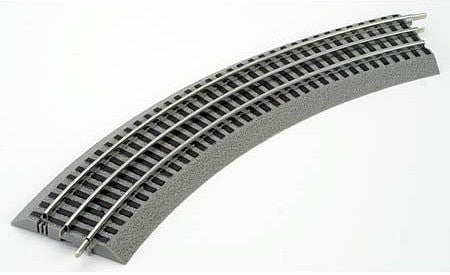 Lionel 612033 O Scale FasTrack(TM) Track w/Roadbed - 3-Rail -- O-36 Curve pkg(4)
