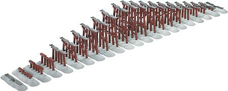 Lionel 612037 O Scale FasTrack Graduated Trestle -- 22 Pieces, 5-1/2" 14cm Tallest Bent