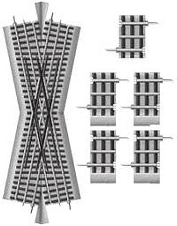 Lionel 612050 O Scale FasTrack(TM) Track w/Roadbed - 3-Rail -- 22.5 Degree Crossing