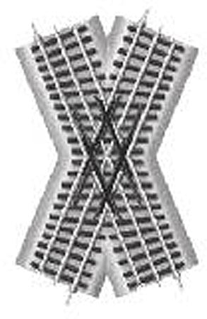 Lionel 612051 O Scale FasTrack(TM) Track w/Roadbed - 3-Rail -- 45-Degree Crossing
