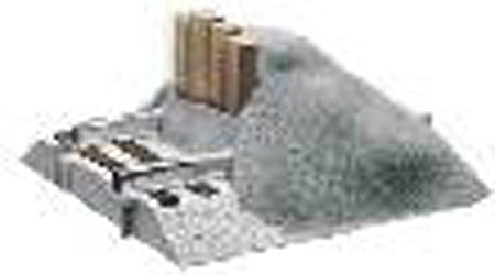 Lionel 612059 O Scale FasTrack(TM) Track w/Roadbed - 3-Rail -- Earthen Bumper - 3-5/8" 9.2cm