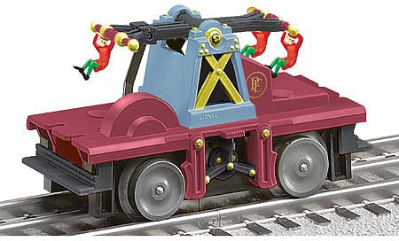 Lionel 628425 O Scale Operating Handcar - Conventional 3-Rail -- Polar Express(TM) (blue, red; 2 Elves)