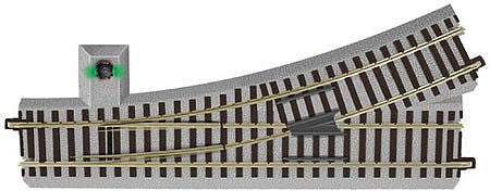 Lionel 647941 S Scale R20 Command Control/Remote Turnout - American Flyer(R) FasTrack -- Left Hand