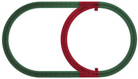 Lionel 649890 S Scale Inner Passing Loop Track Pack - FasTrack - American Flyer(R)