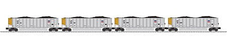 Lionel 684010 O Scale Rotary Gondola 4-Pack - 3-Rail Ready to Run -- Union Pacific
